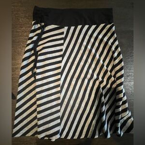 Super cute black and gray striped skirt size medium
